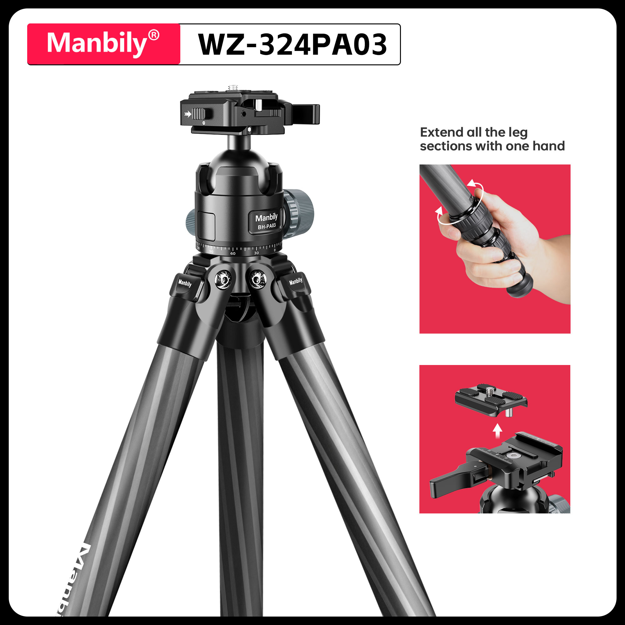 Manbily 158CM Heavy Duty Carbo - Outdoor Hunting Video Camera recension och pris