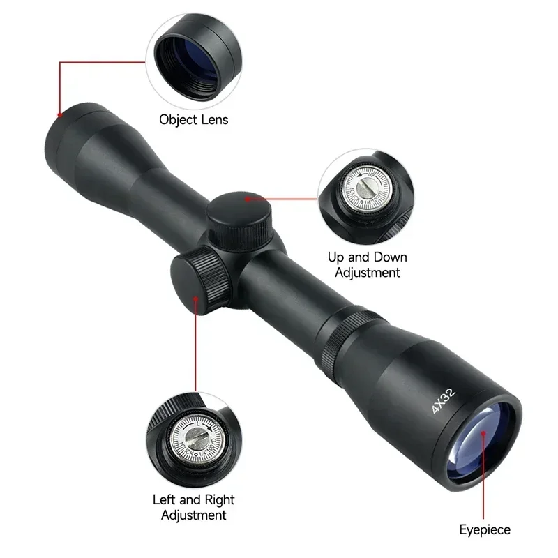 4x32 1.5-5x32IR 2-6X32AOE Tact - Crossbow Scope Sight recension och pris