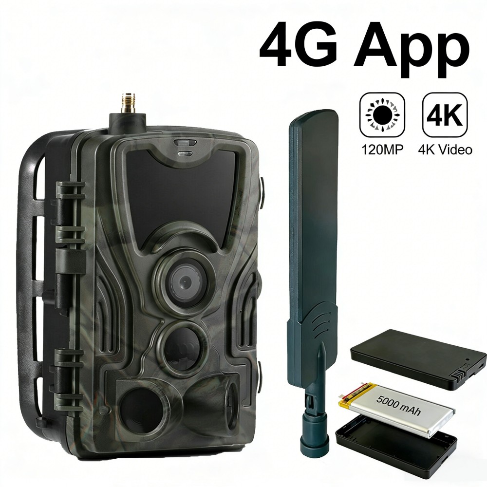 4G 4K 120MP Live Video 5000mAh - Outdoor Hunting Video Camera recension och pris