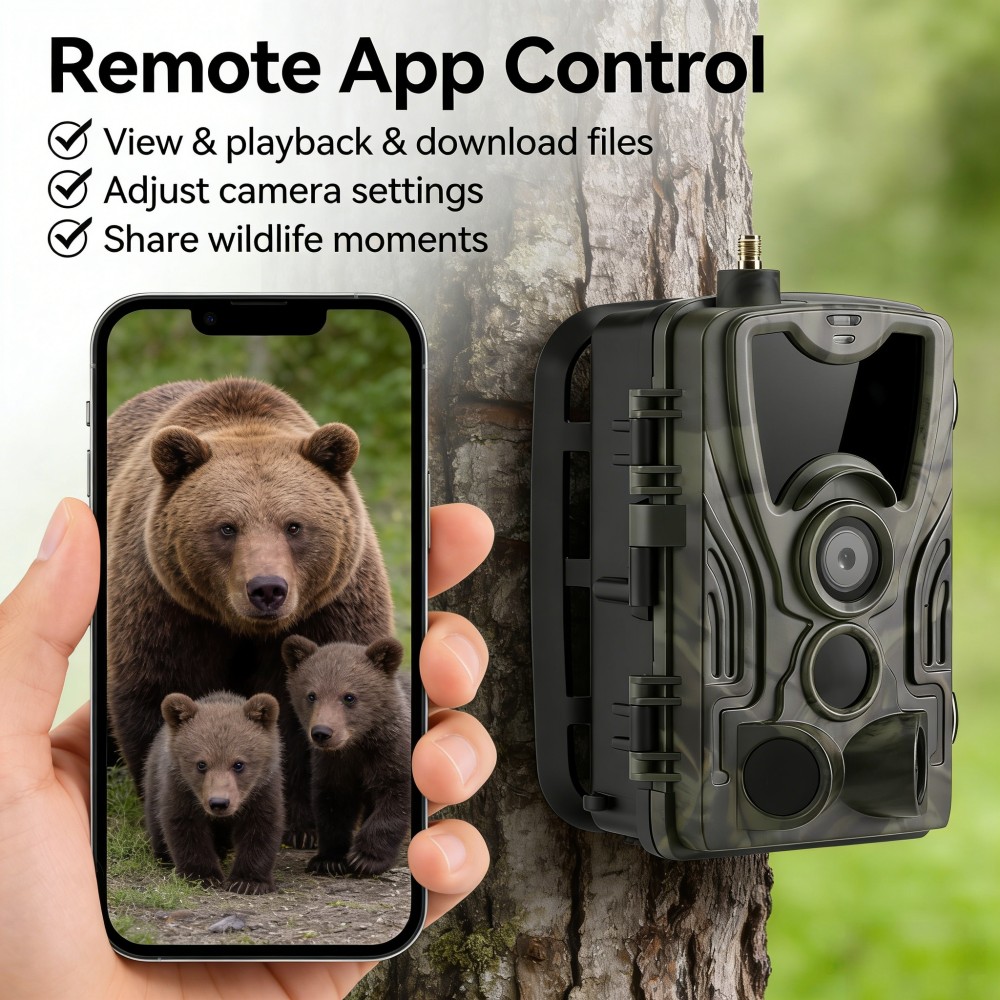 4G 4K 120MP Live Video 5000mAh - Outdoor Hunting Video Camera recension och pris