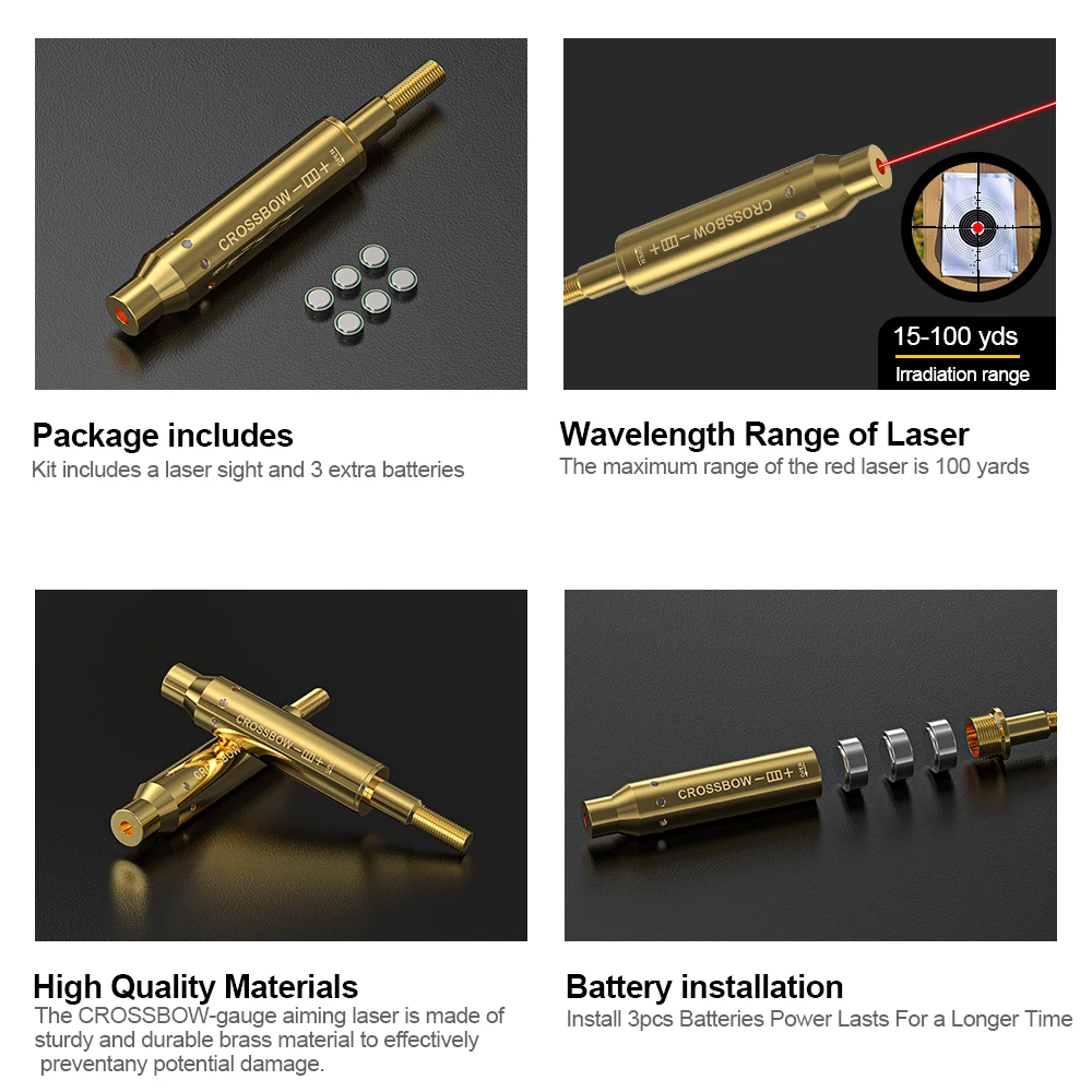 CROSSBOW Red Laser Boresighter - Crossbow Scope Sight recension och pris