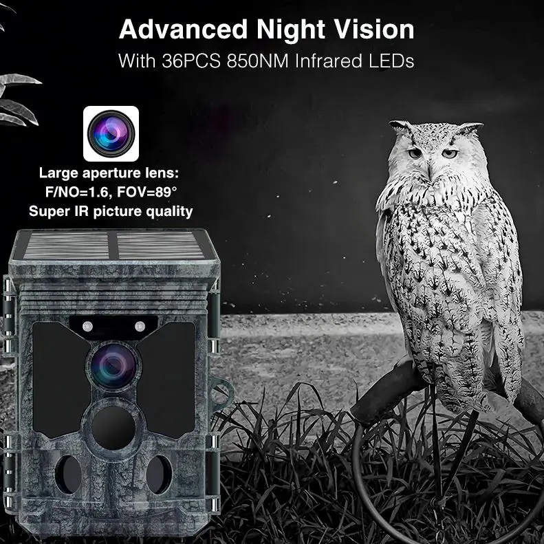 New Technology 4K Solar Panel  - Outdoor Hunting Video Camera recension och pris