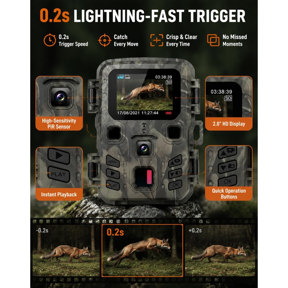 Mini Trail Game Camera Night V - Outdoor Hunting Video Camera recension och pris
