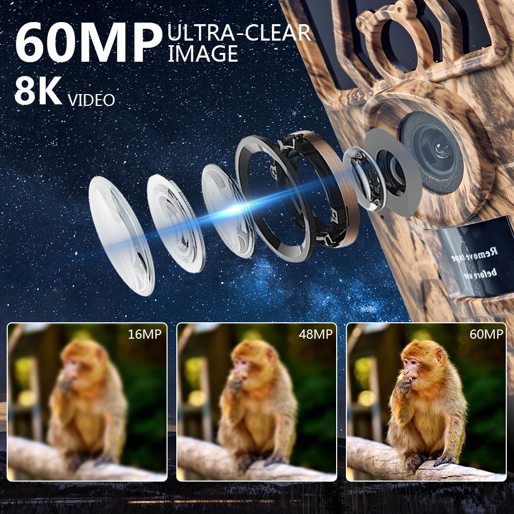 PR801W Ultra Clear 8K Video 60 - Outdoor Hunting Video Camera recension och pris